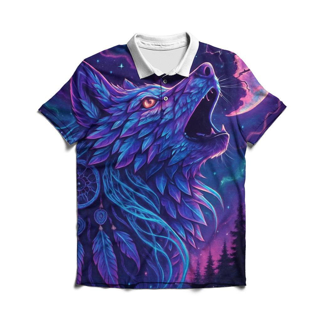 Nebula Sentinel Wolf designer slim fit polos