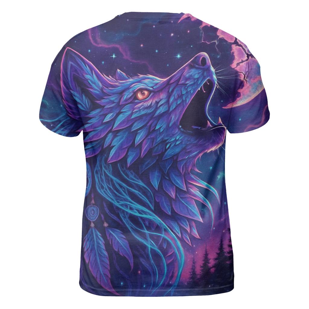 Nebula Sentinel Wolf trendy printed shirt styles