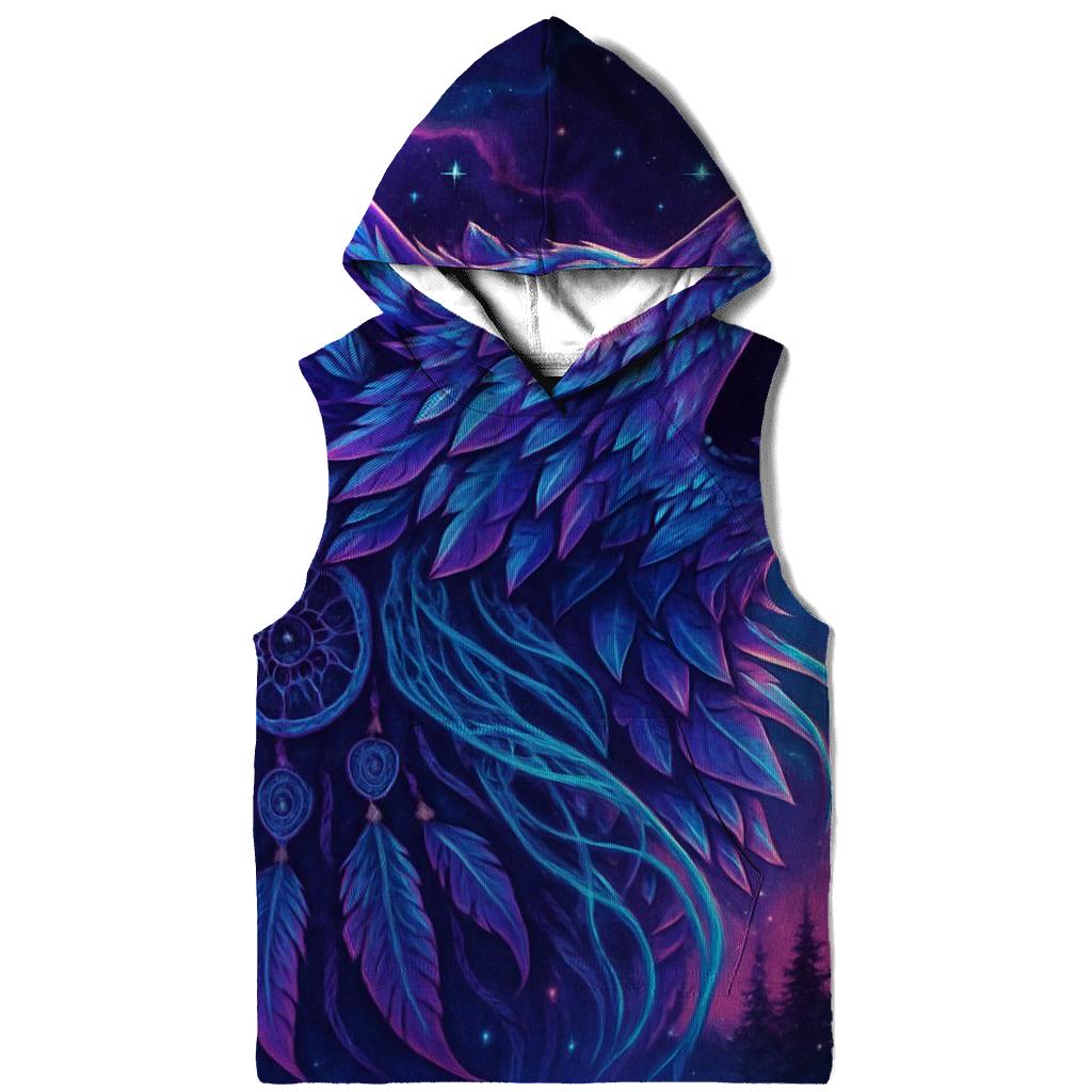 Nebula Sentinel Wolf embroidered hoodies