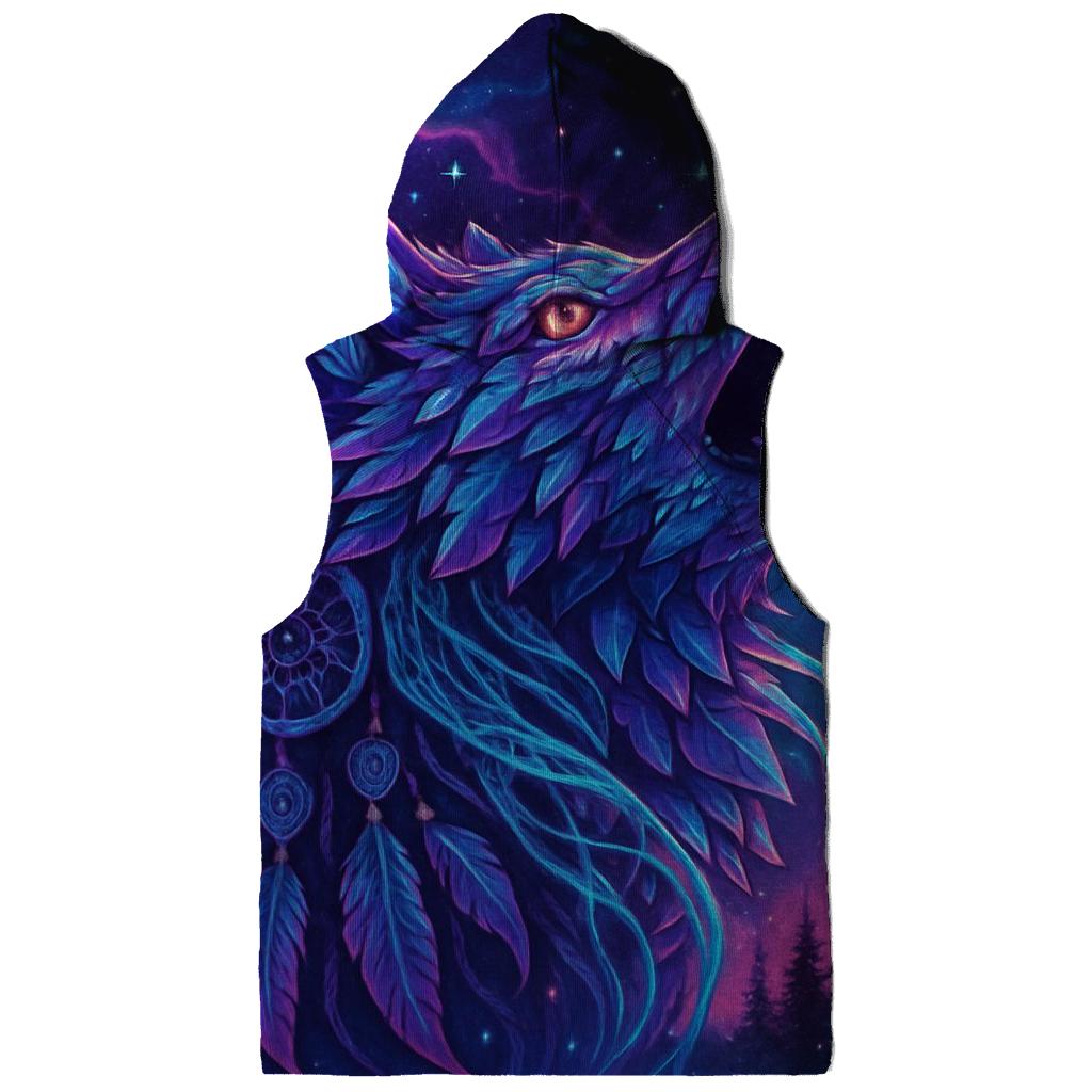 Nebula Sentinel Wolf embroidered hoodies