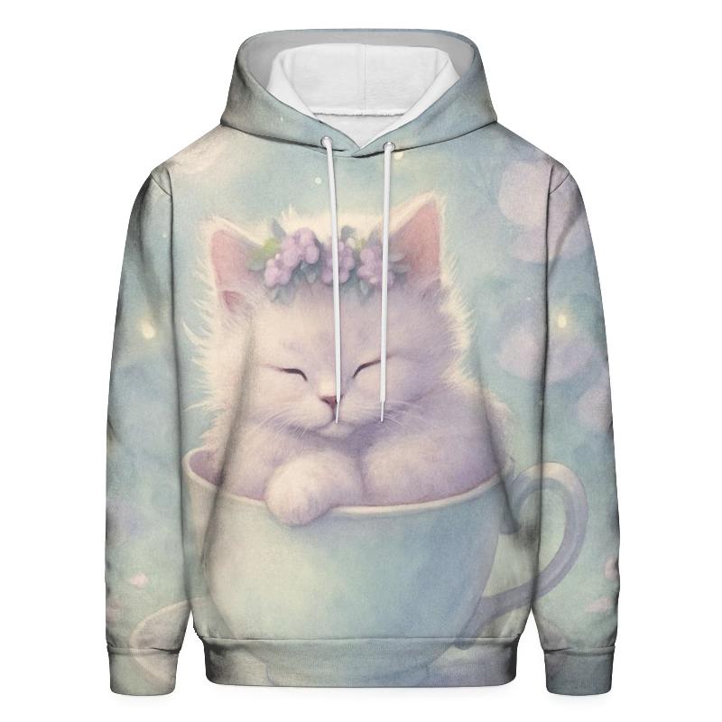 Moonlit Teacup Kittens zip-up hoodies