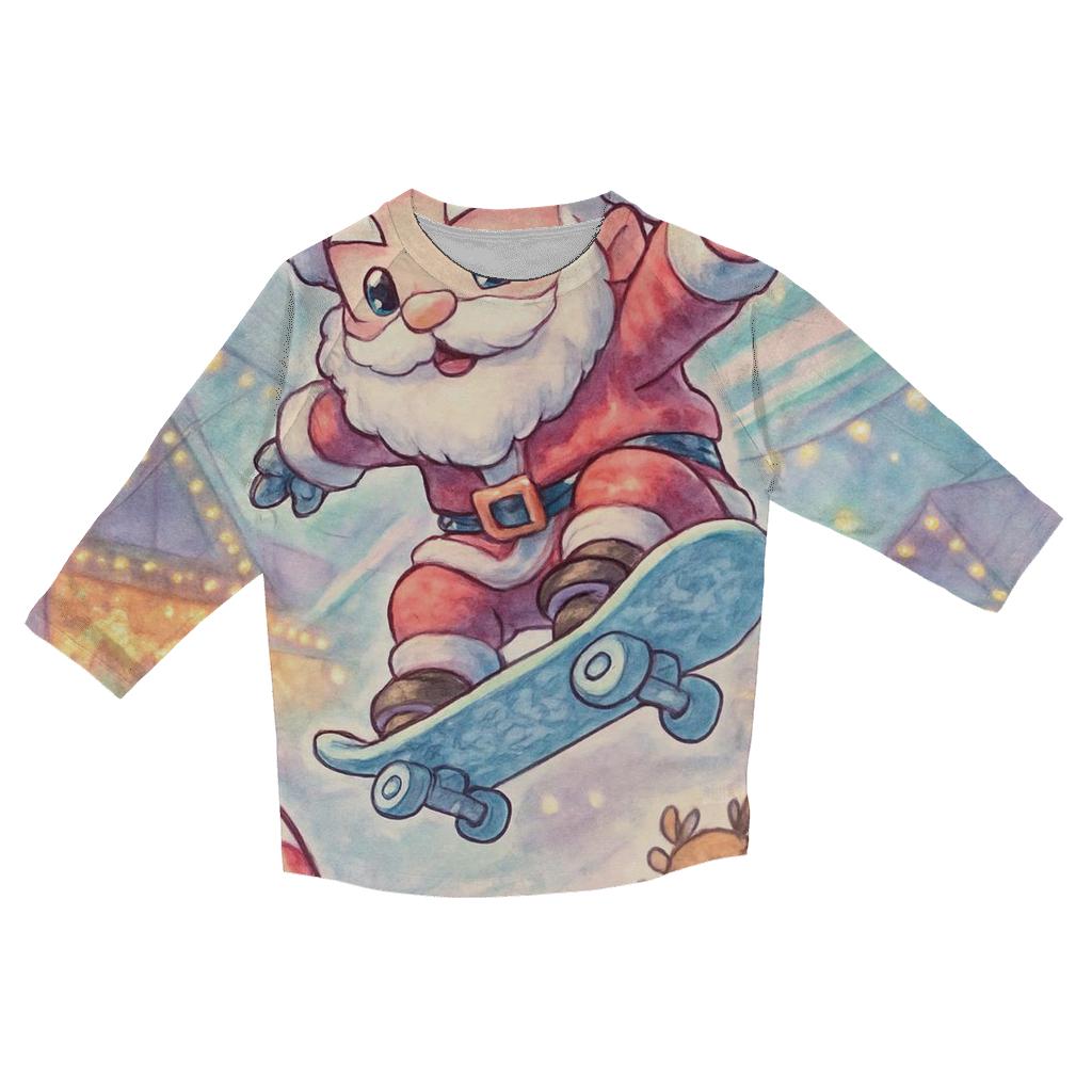 Skater North Pole Rebel printed three quarter sleeve shirts
