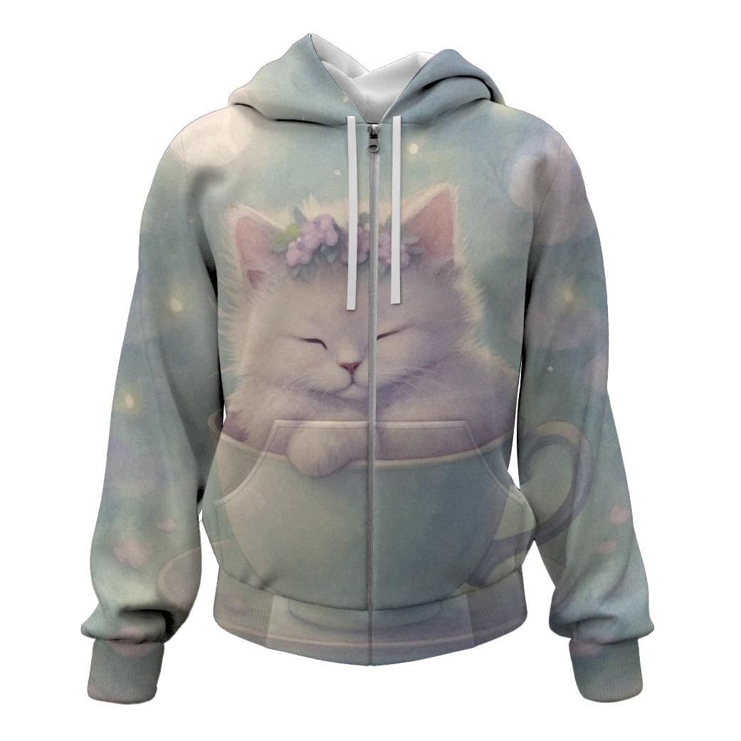 Moonlit Teacup Kittens premium hoodies