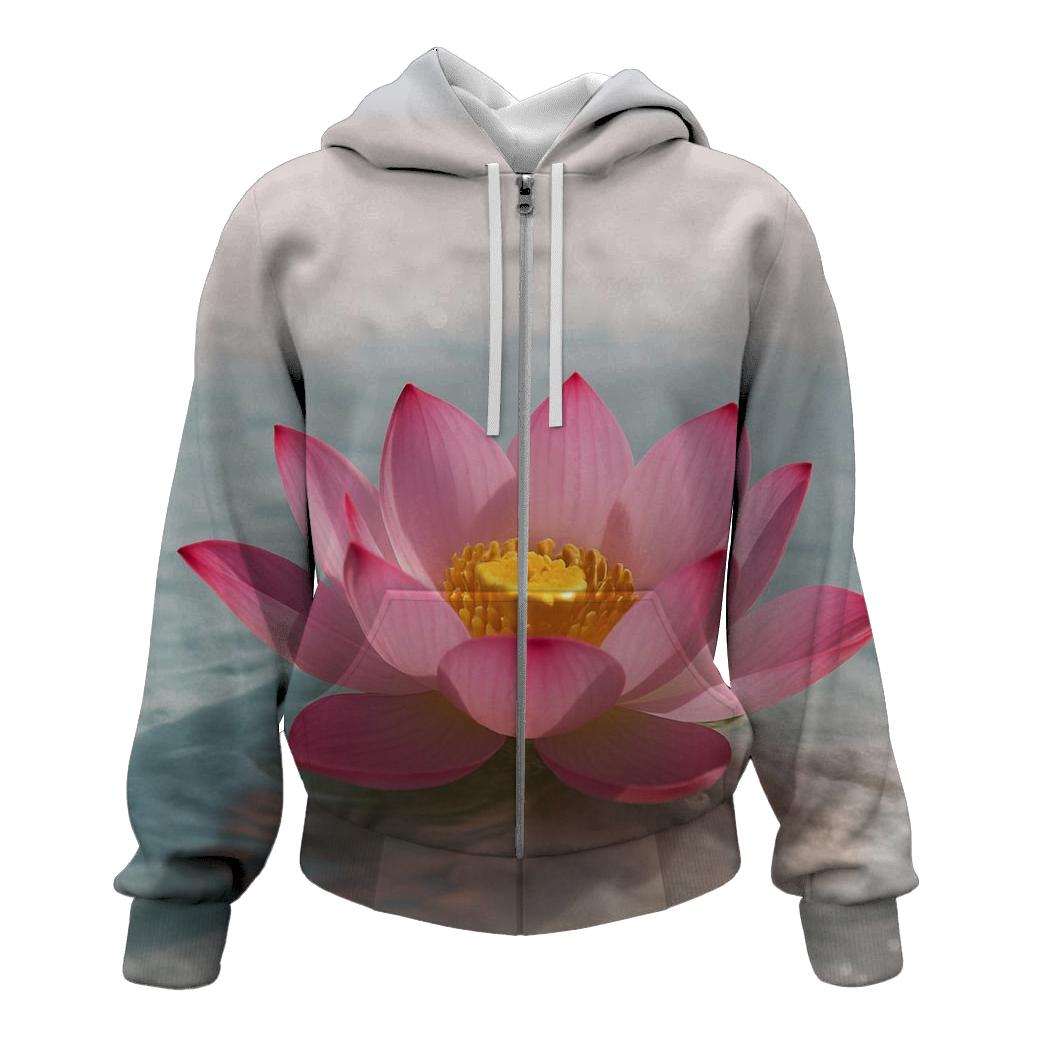 Midday Lotus In Salt Flat Reflection hoodie styles