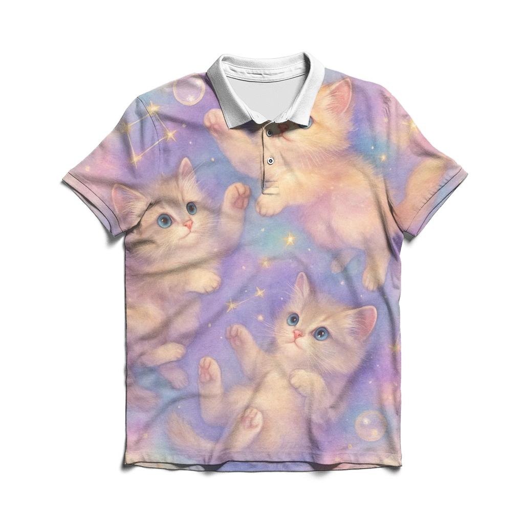 Constellation Dream Kittens designer slim fit polos