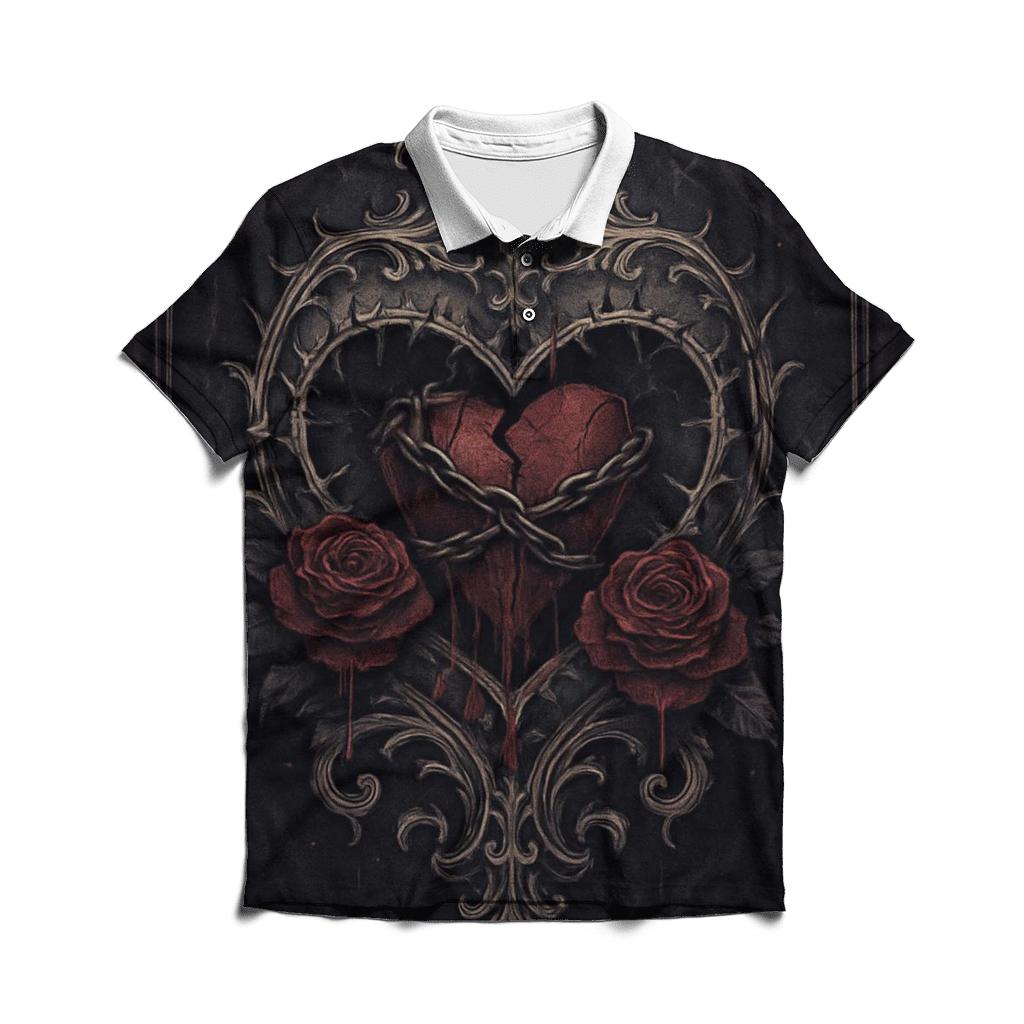 Bleeding Rose Reliquary casual sports polo shirts