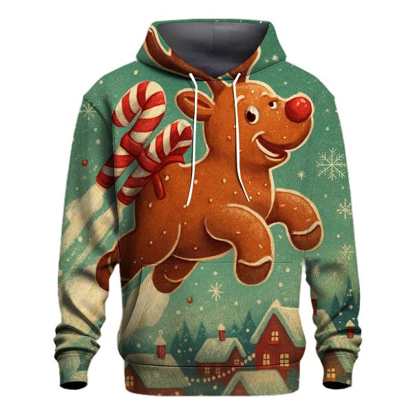 Gingerbread Rocket Reindeer hoodie designs