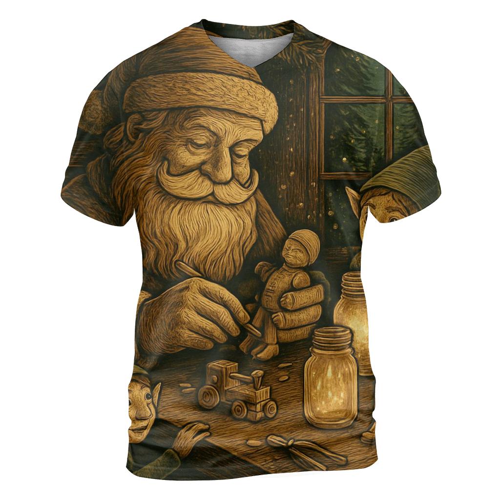 Woodland Toysmith Santa unique graphic print tees