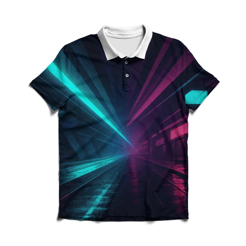 Neon Metro Gradient casual sports polo shirts