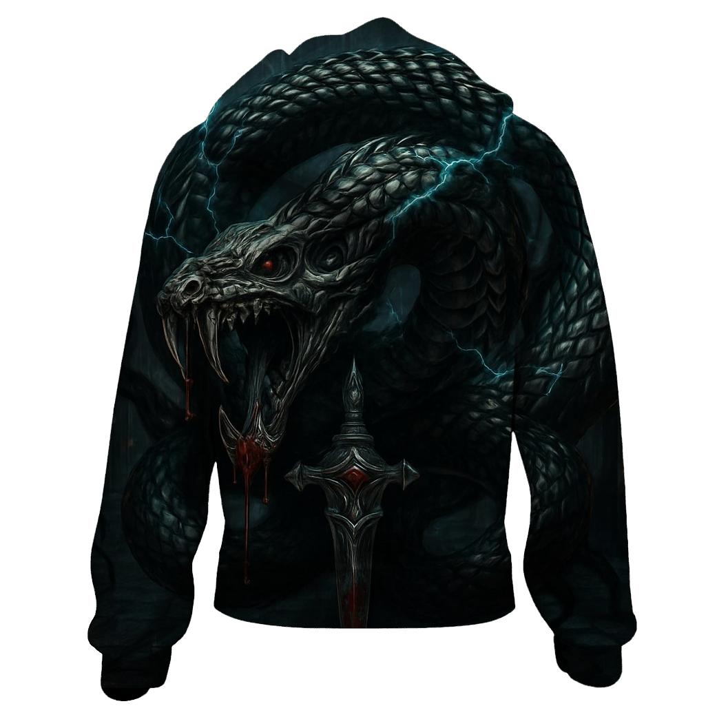 Serpent Dagger Of The Night Market zip-up hoodies