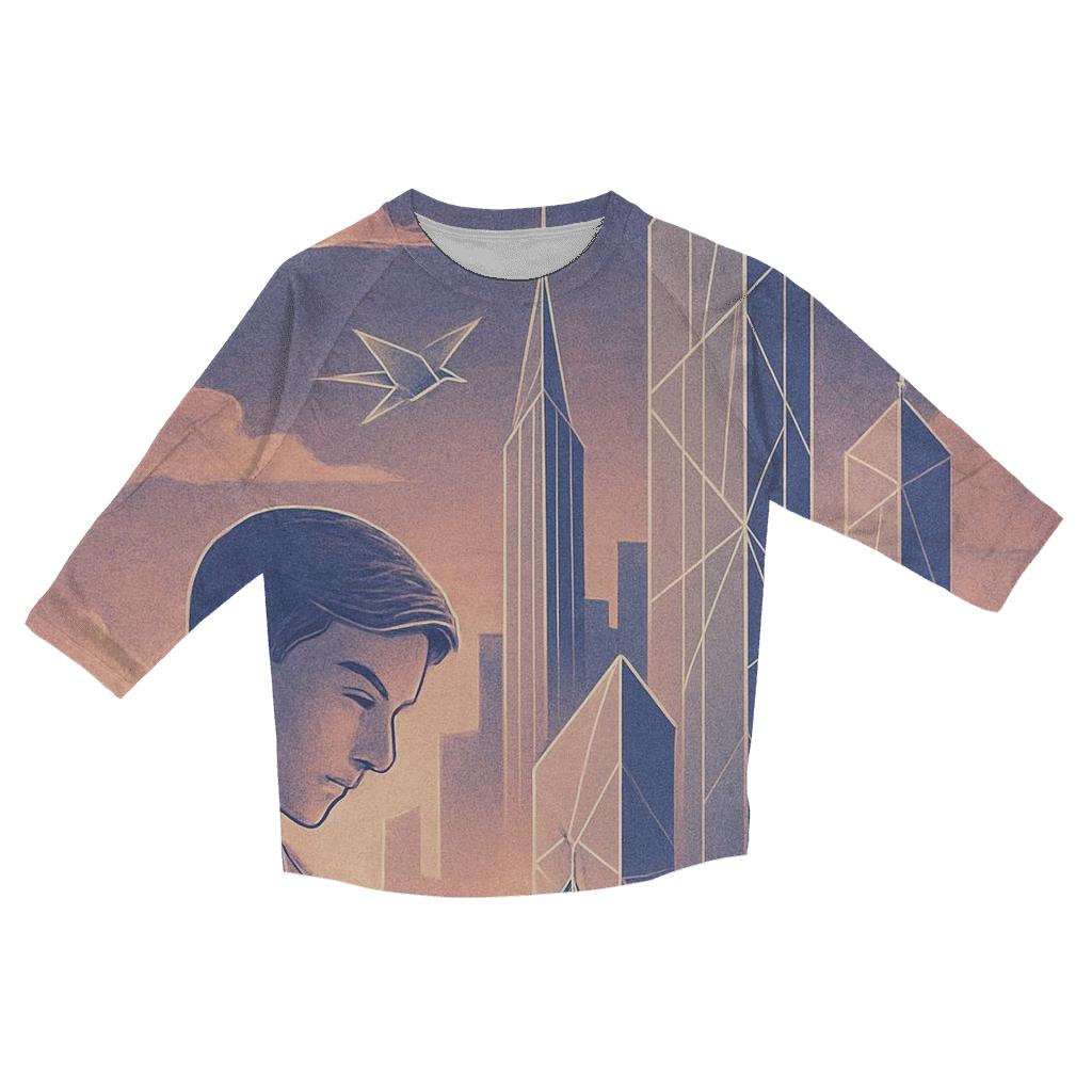 Folding Sky Architect designer 3/4 sleeve blouses