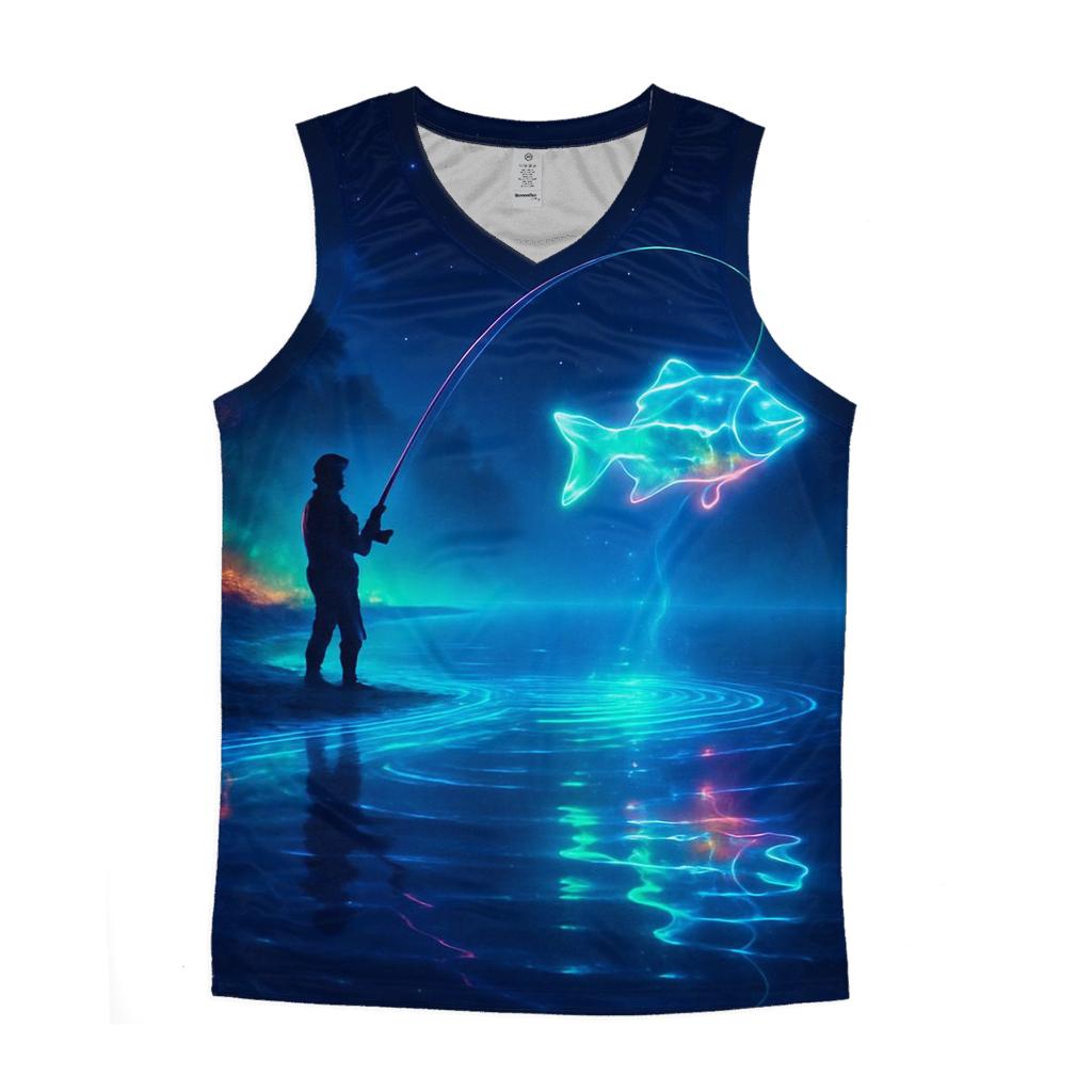 Halcyon Neon Fisher personalized athletic tanks