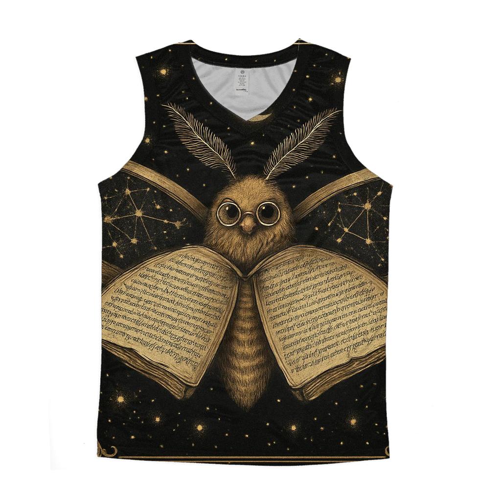 Gilded Moth Librarian sports performance tank tops