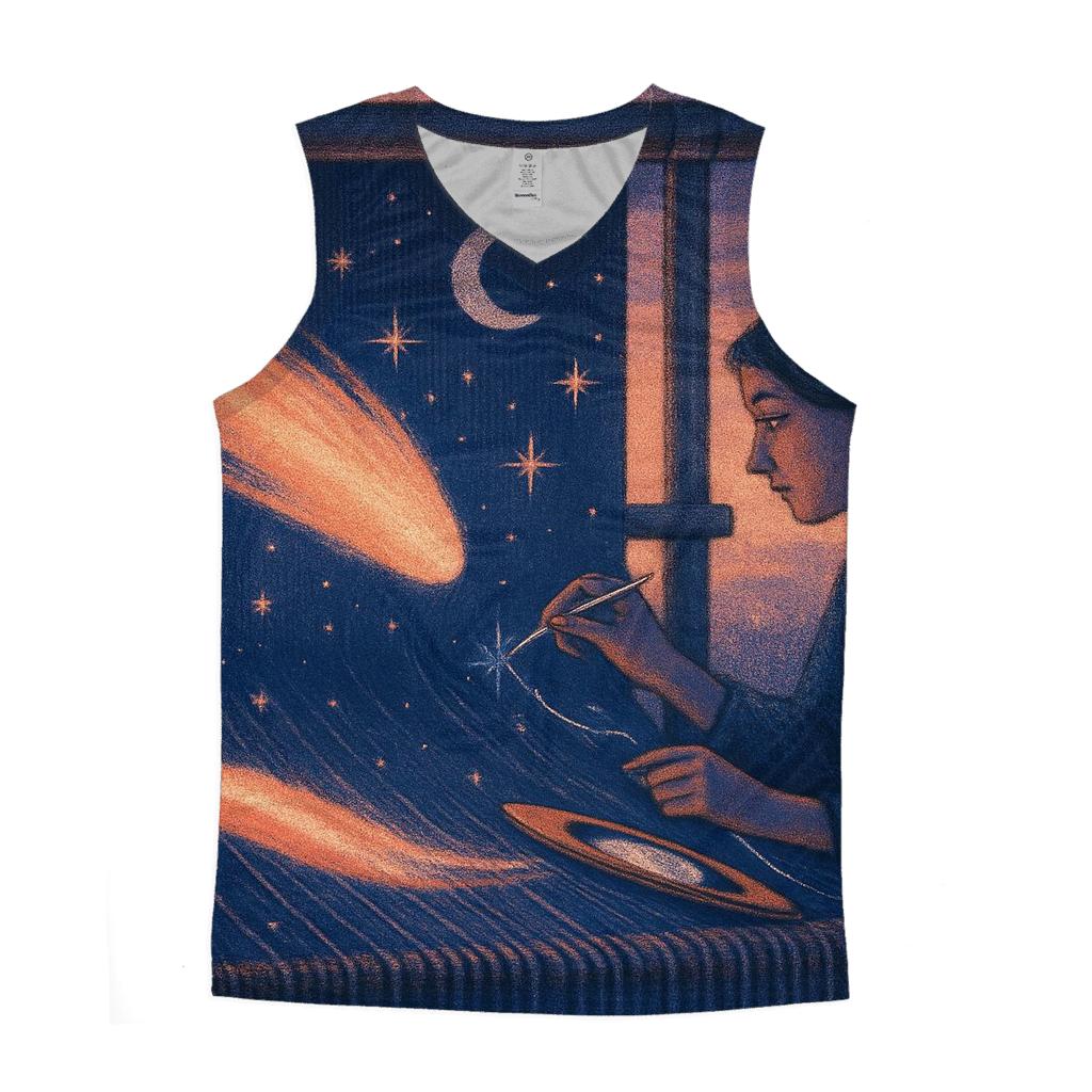 Comet Tail Weaver graphic print tank tops