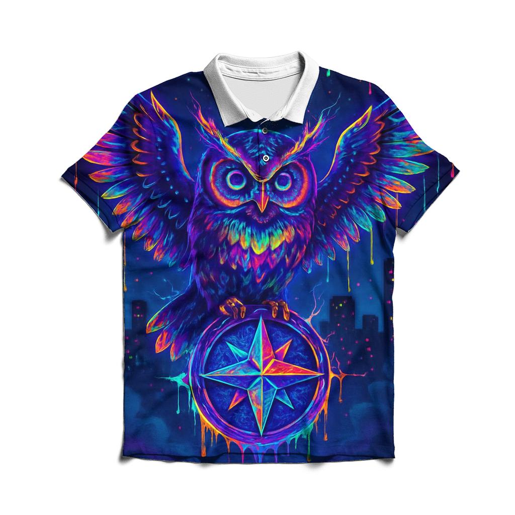 Neon Owl Oracle casual sports polo shirts