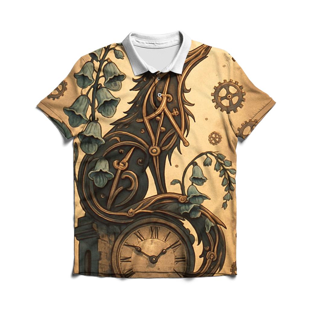 Clocktower Foxglove branded logo polo shirts