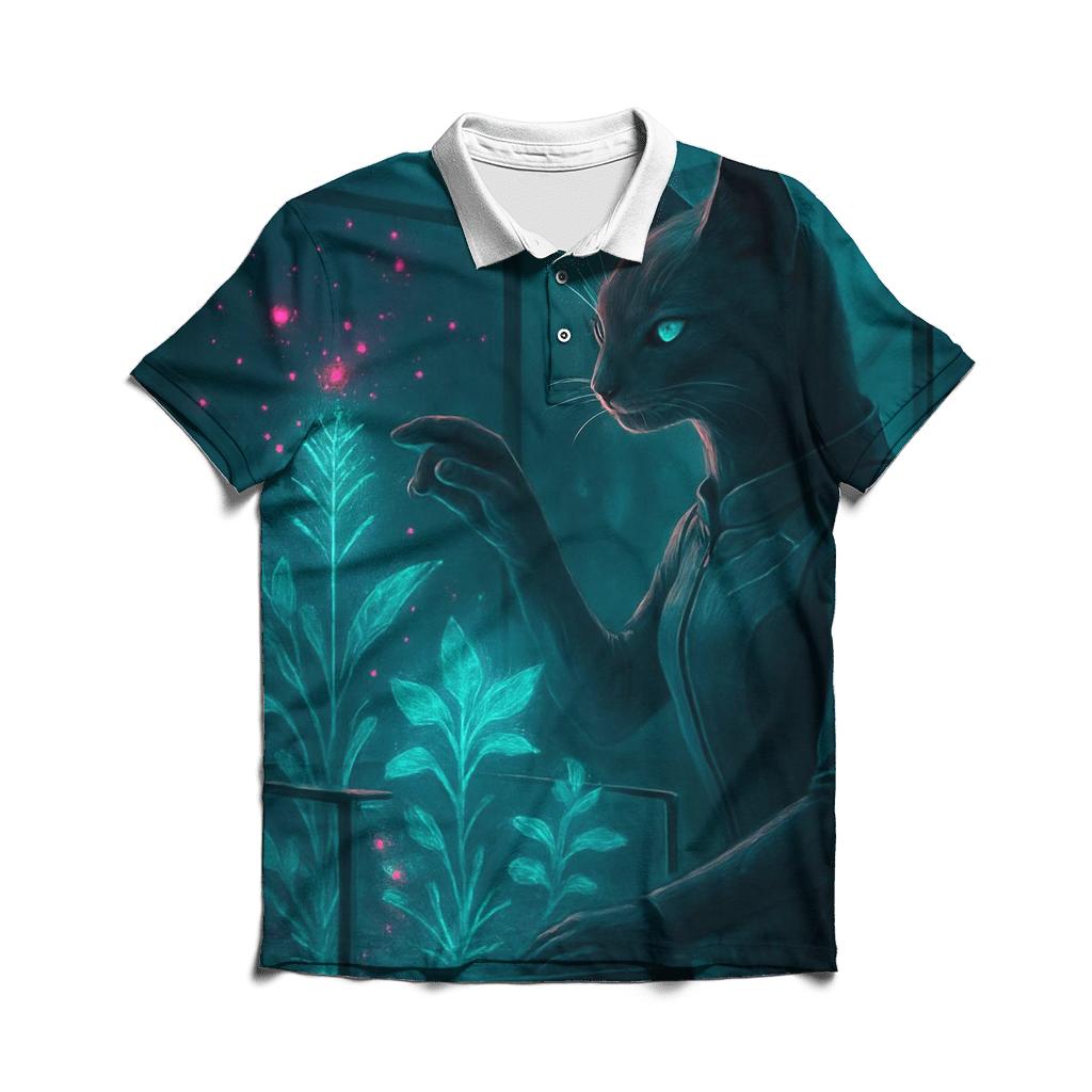 Hologram Botanist Cat casual sports polo shirts