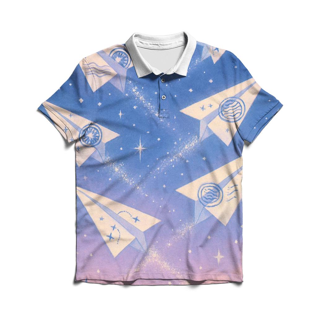 Paperplane Meteors casual sports polo shirts