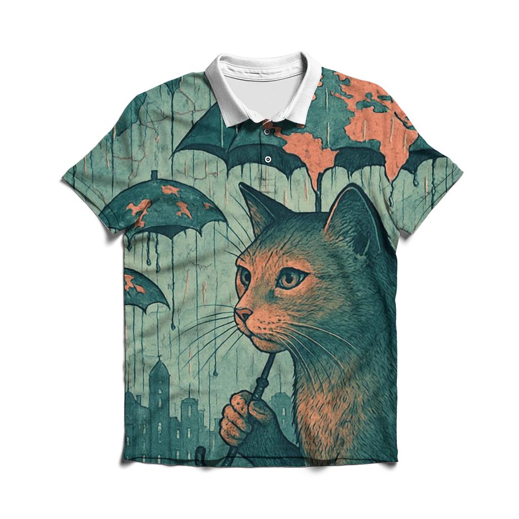 Umbrella Atlas Cat personalized polo shirts