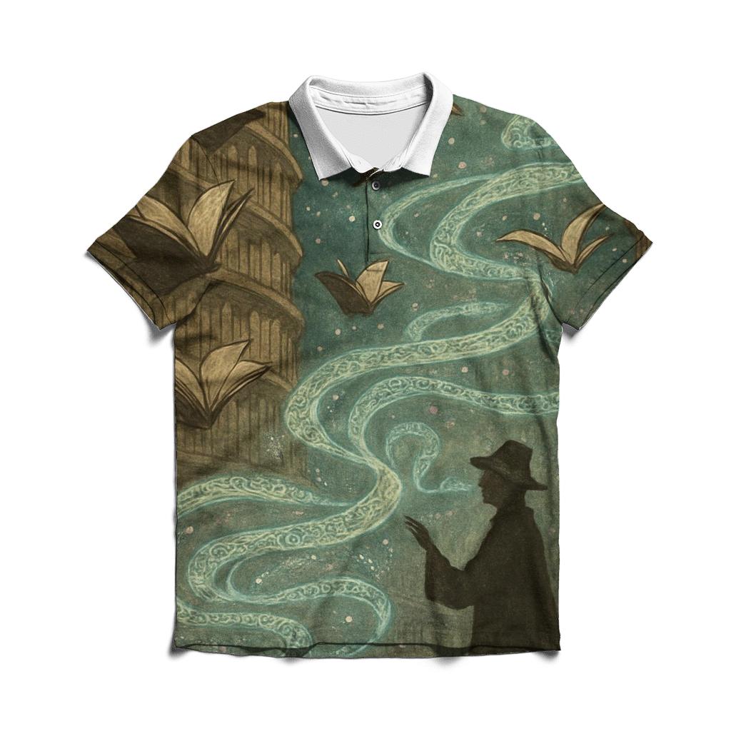 Library Of Lost Echoes personalized polo shirts