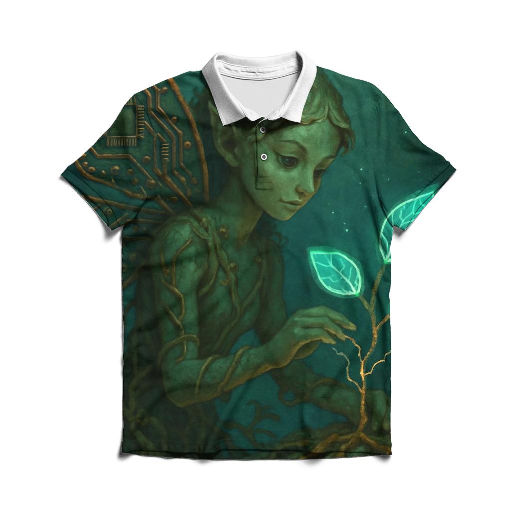 Circuitry Forest Sprite embroidered polo tops