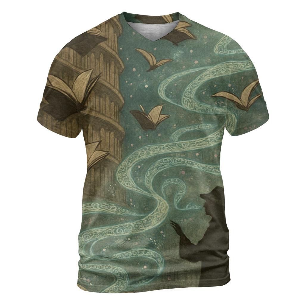 Library Of Lost Echoes unique graphic print tees