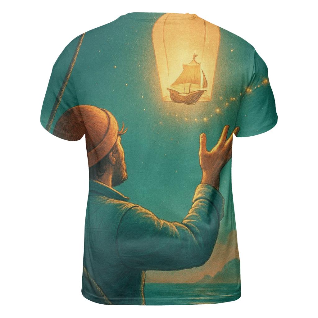 Mariner Sky Lantern artistic all-over print tops