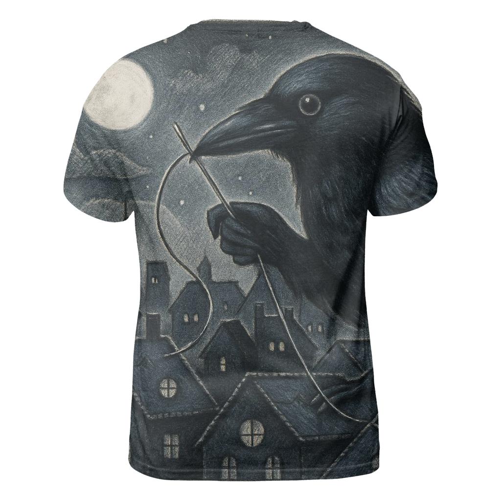 Skyline Tailor Raven creative print fashion shirts