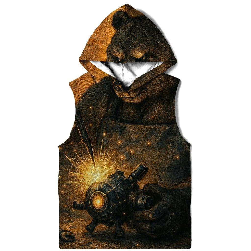 Starlit Mechanic Bear designer hoodies
