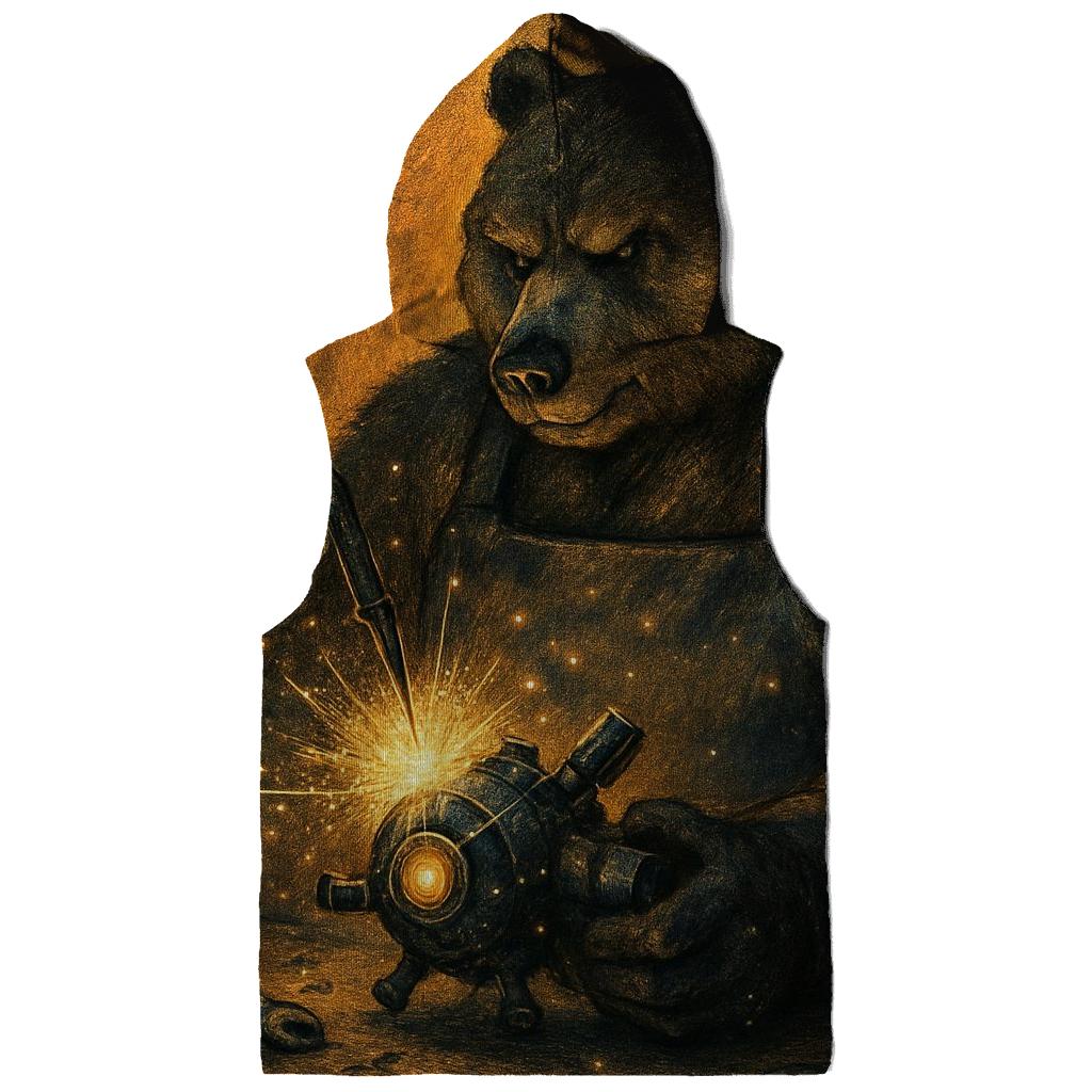 Starlit Mechanic Bear designer hoodies