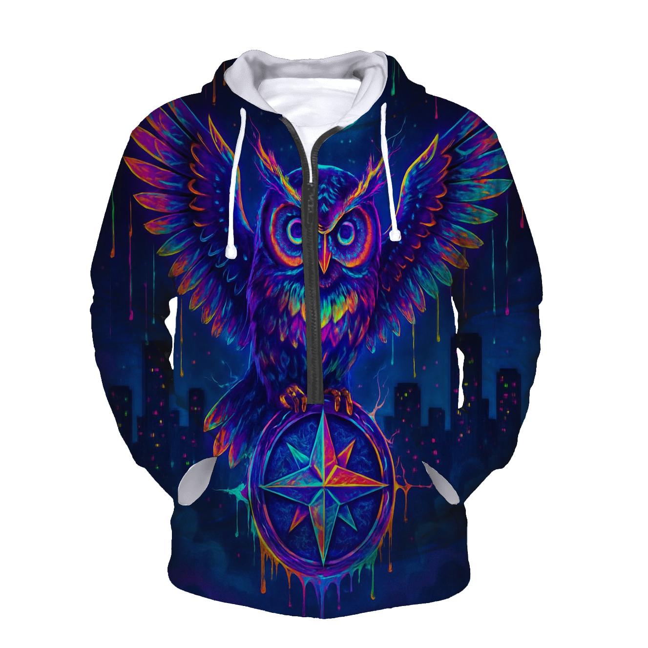 Neon Owl Oracle graphic hoodies