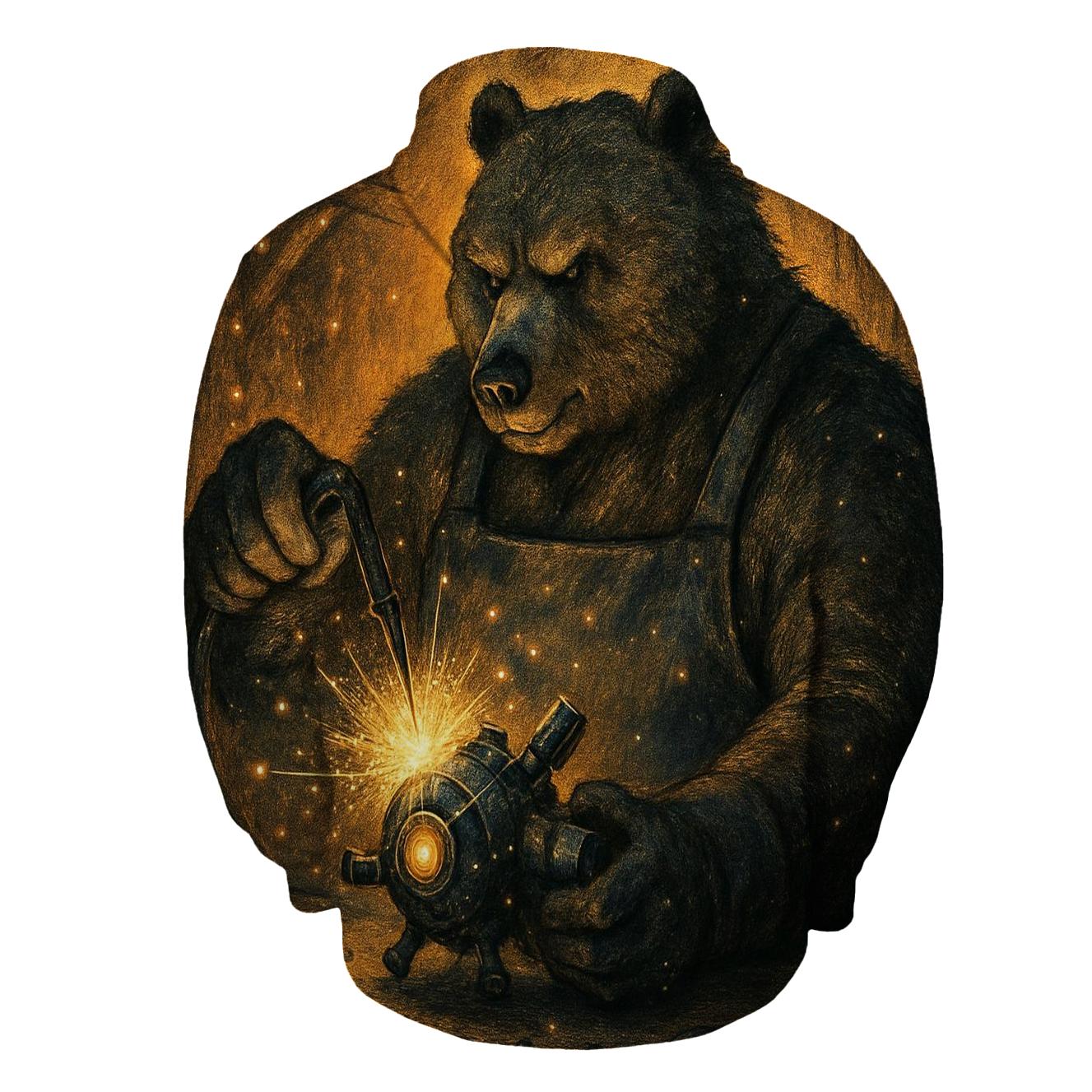 Starlit Mechanic Bear hoodie designs