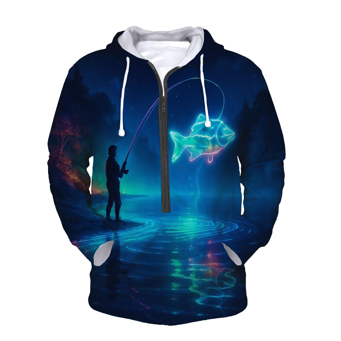 Halcyon Neon Fisher embroidered hoodies