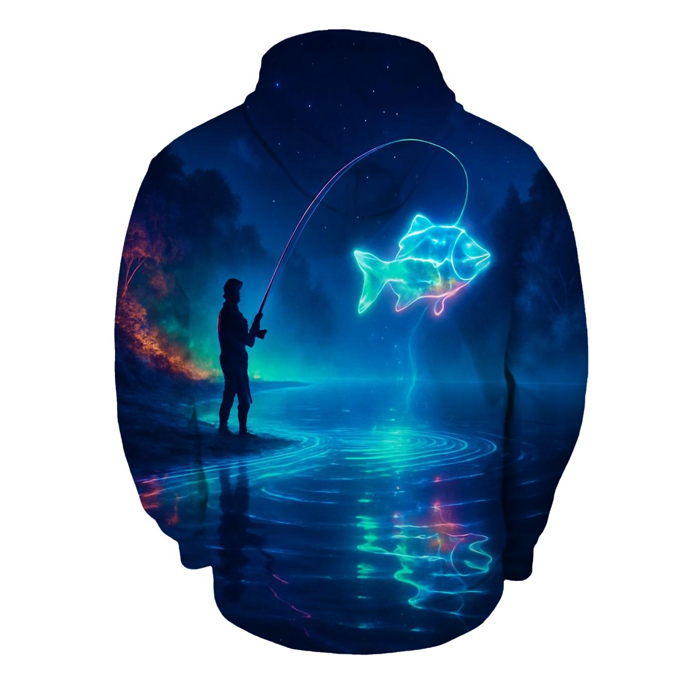 Halcyon Neon Fisher embroidered hoodies