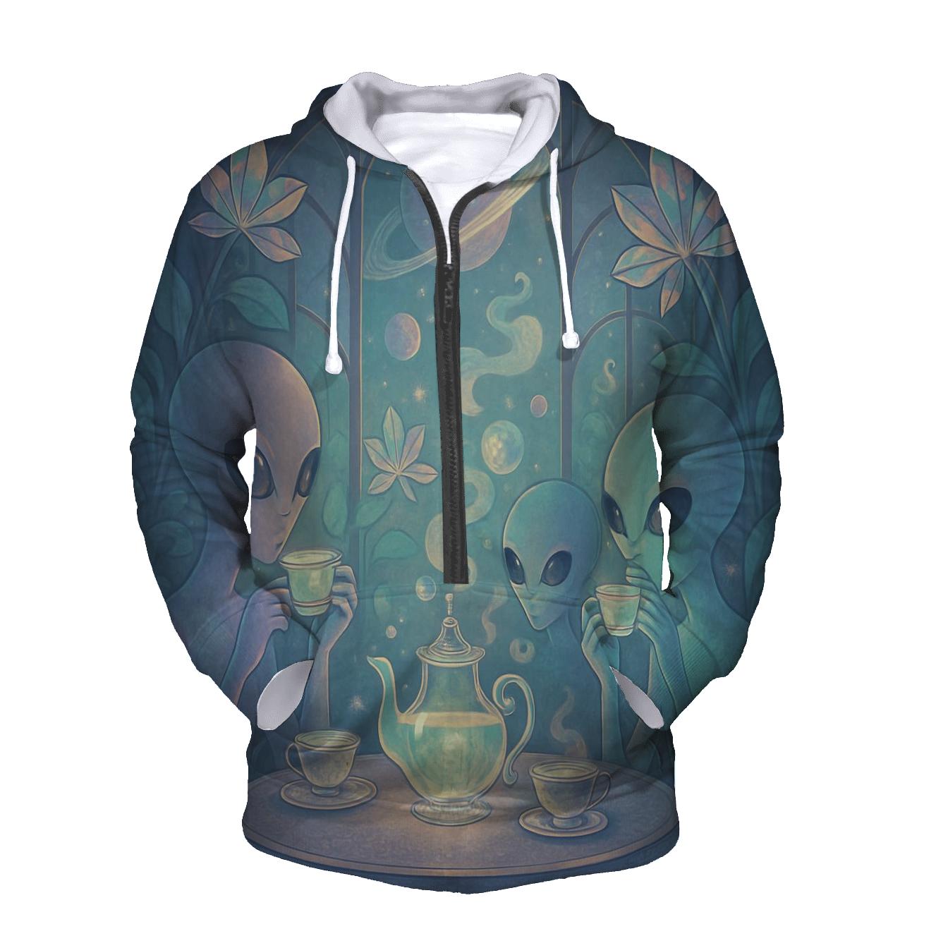 Venusian Tea Party printed hoodies