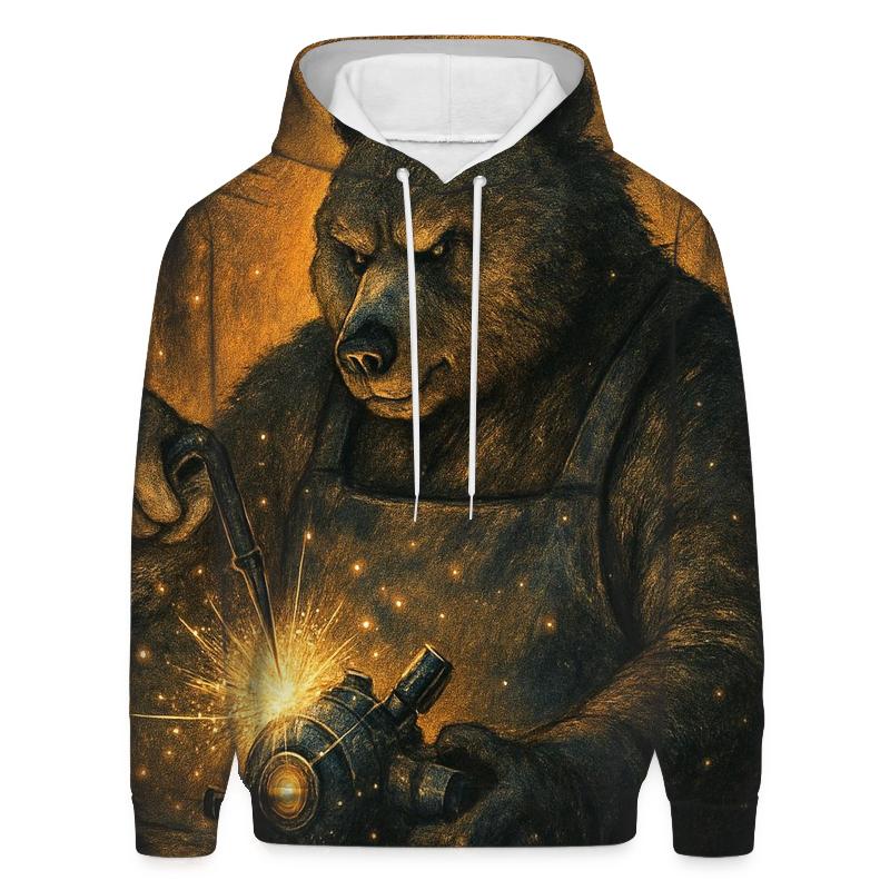 Starlit Mechanic Bear hoodies fashion