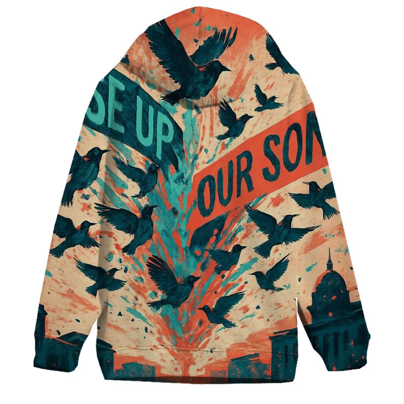 Chromatic Sparrow Riot pullover hoodies
