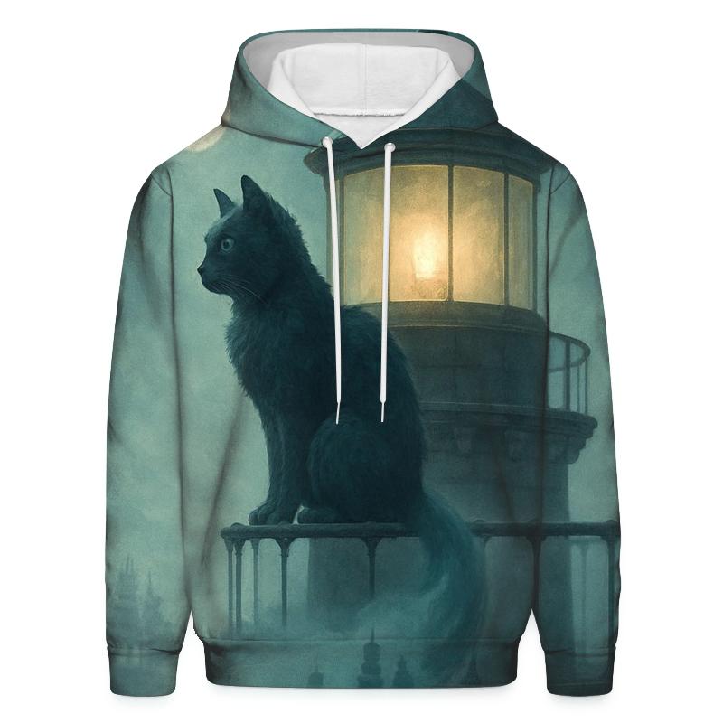 Fogbound Lighthouse Cat hoodie styles