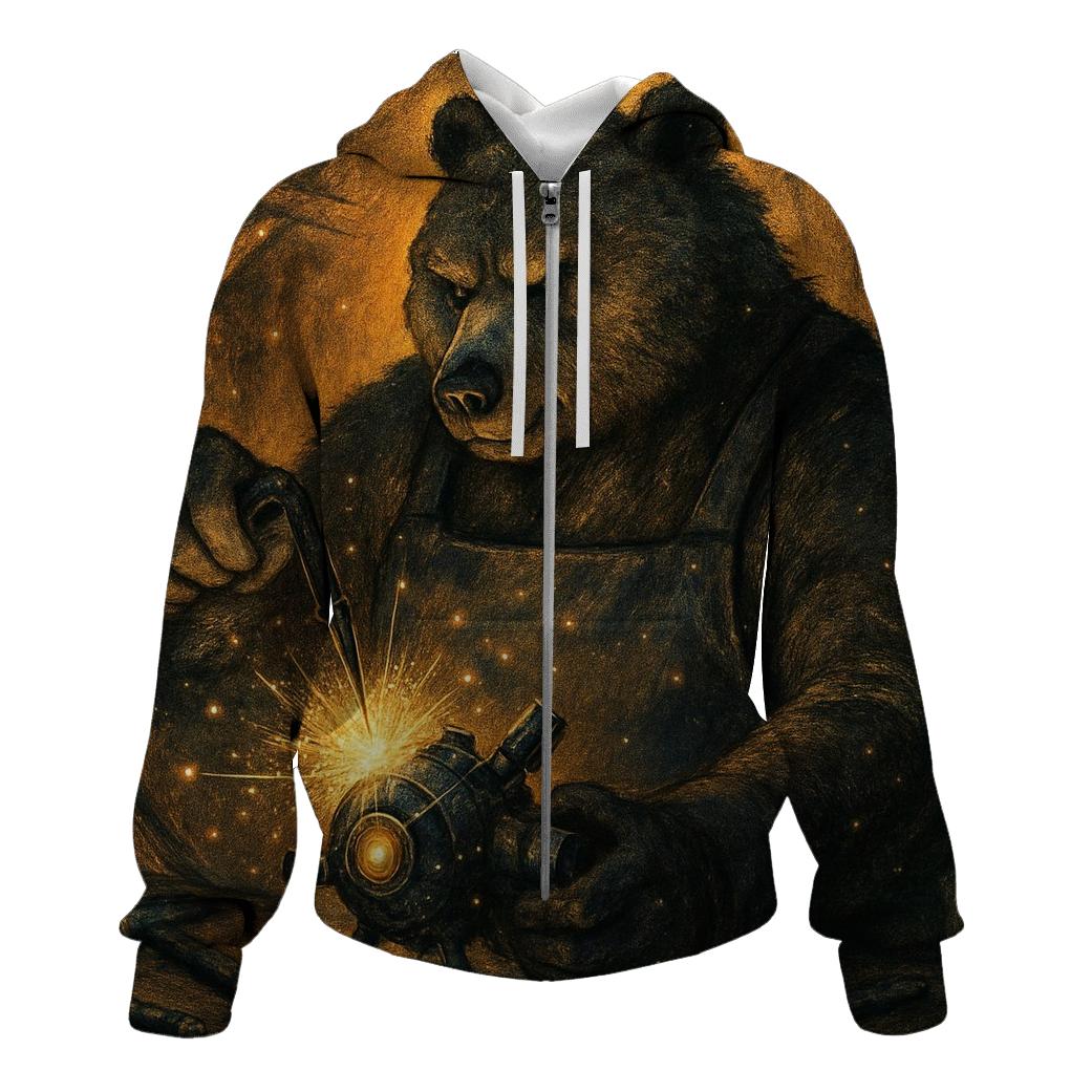 Starlit Mechanic Bear hoodie designs