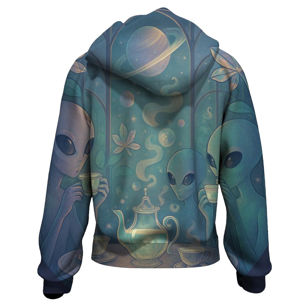 Venusian Tea Party embroidered hoodies