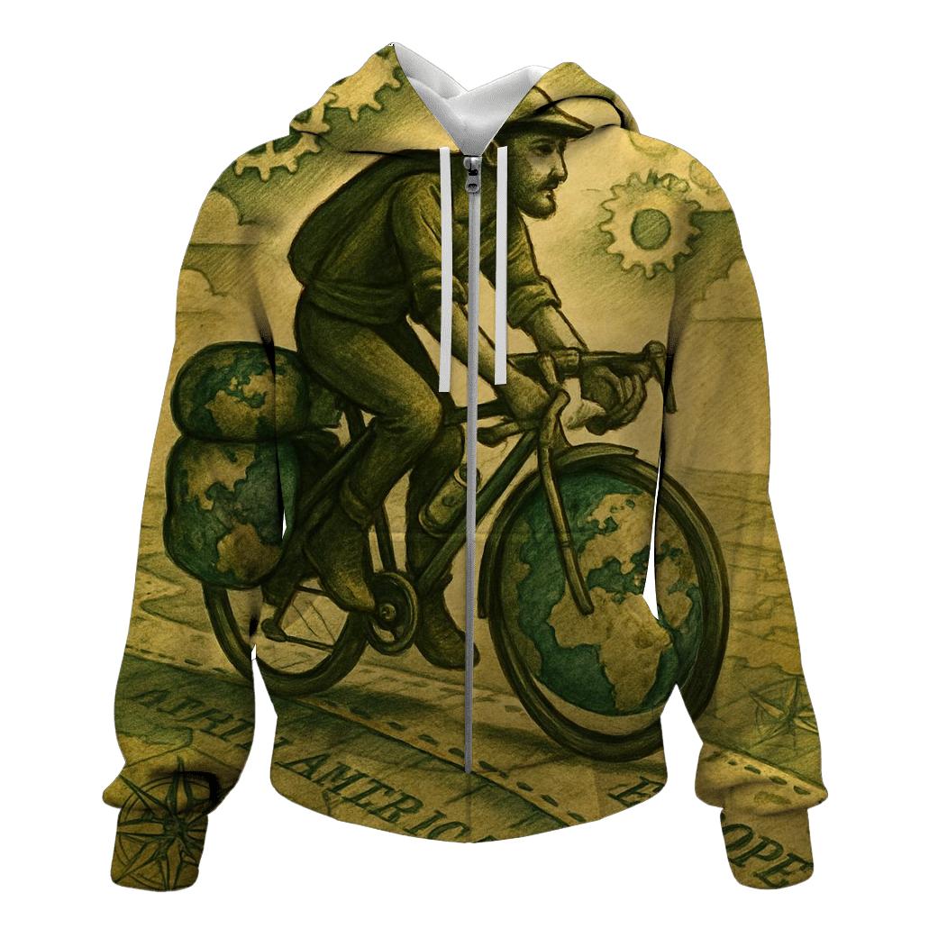 Atlas Bicycle Rider embroidered hoodies