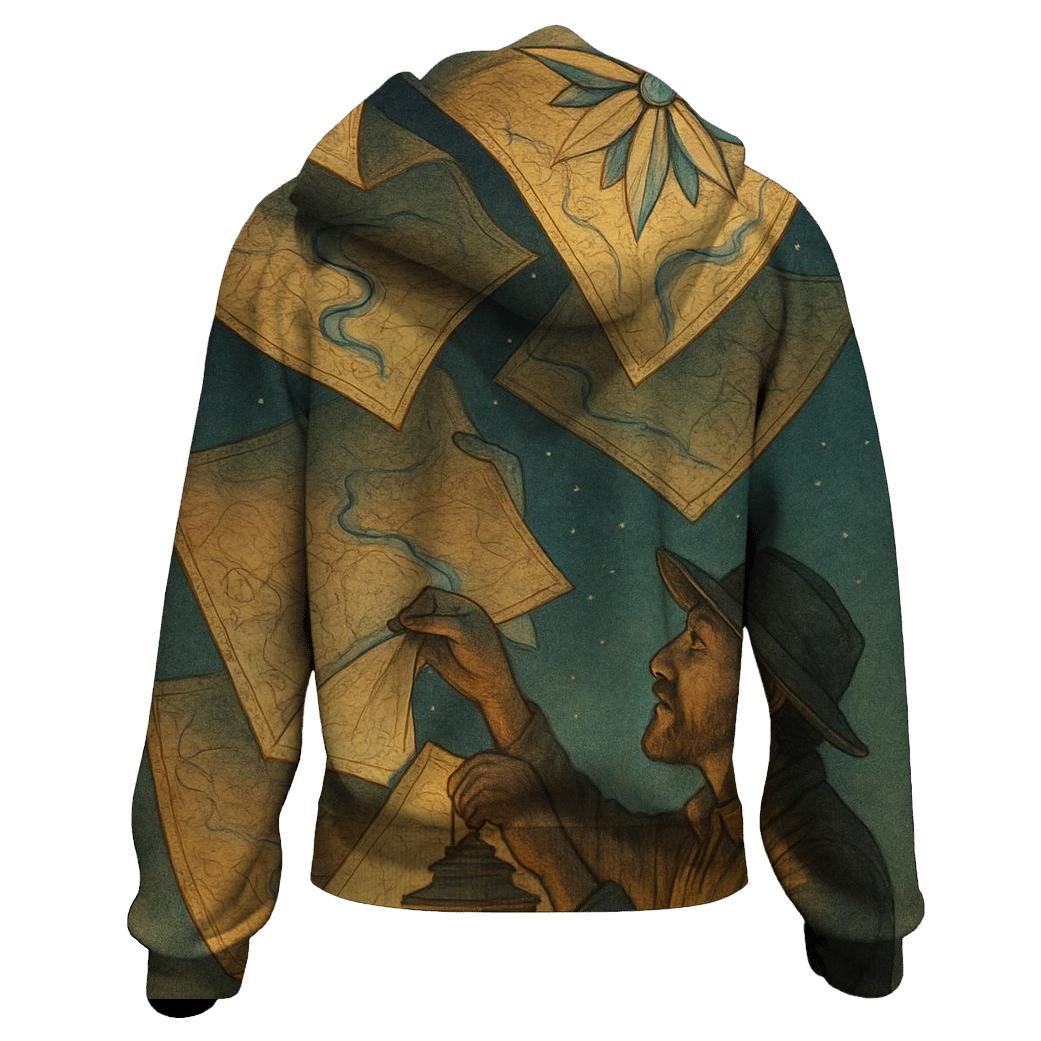 Paper Lantern Cartographer custom hoodies