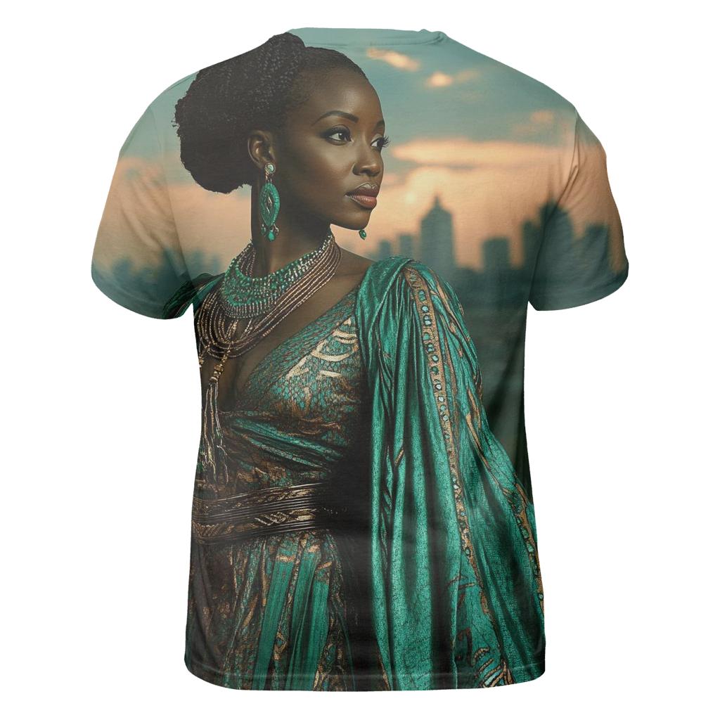 Lupita Nyongo: Whispering Shadows Of Wakandan Grace creative print fashion shirts