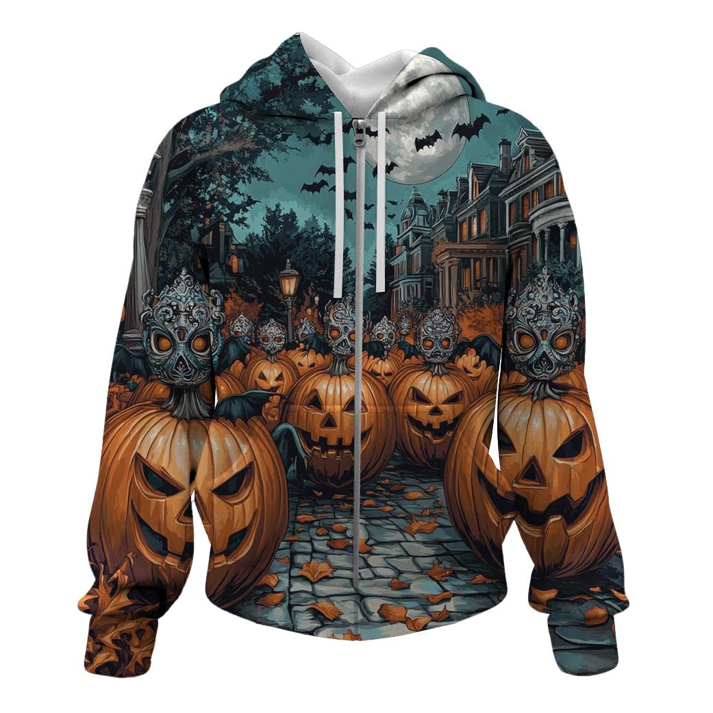 Moonlight Masked Pumpkin Parade hoodies fashion
