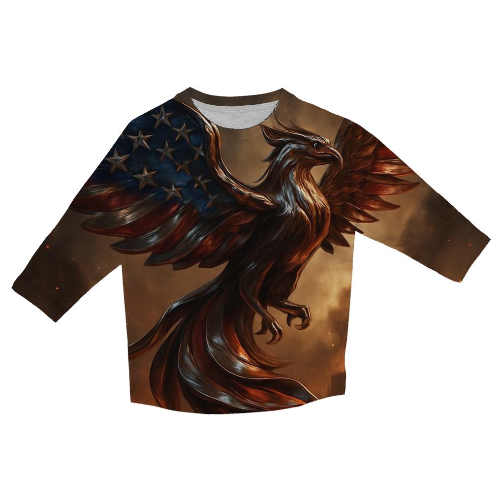 Phoenix Of Stripes trendy 3/4 sleeve tops