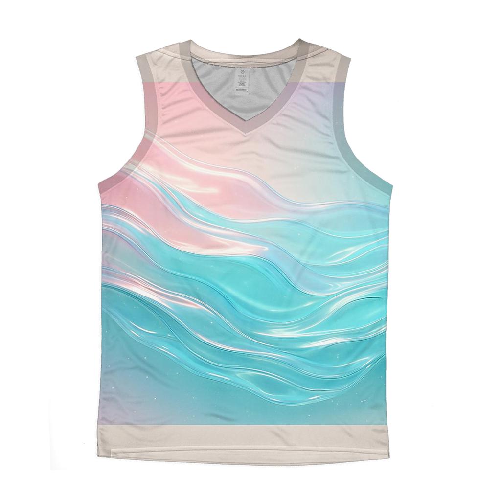 Aurora Liquid Waves personalized athletic tanks