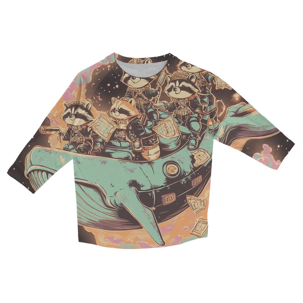 Bubblegum Space Pirates trendy 3/4 sleeve tops