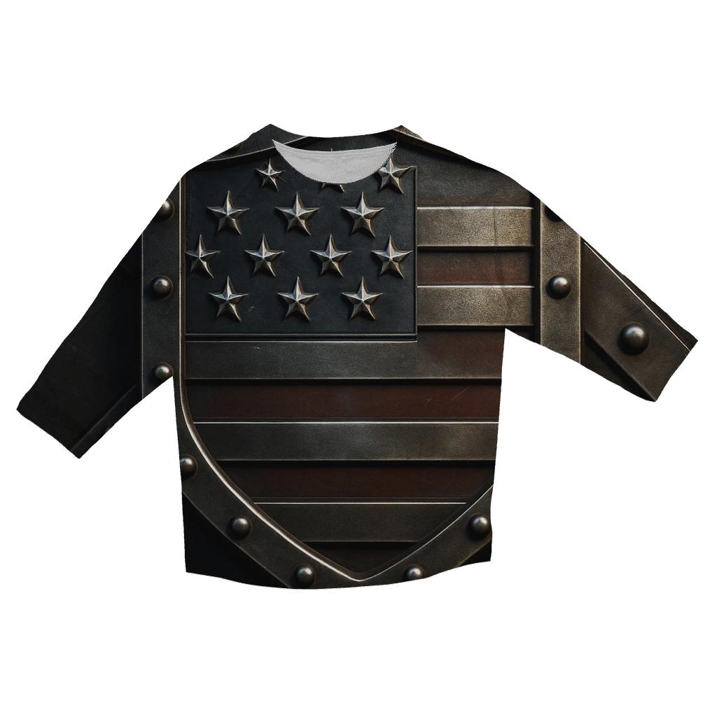 Ironclad Banner Crest designer 3/4 sleeve blouses