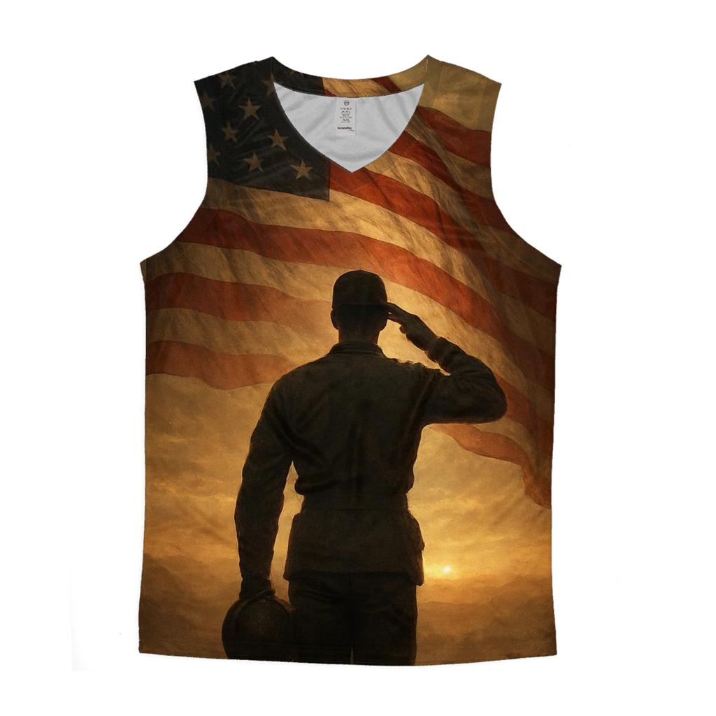 Flag Sentinel Dawn personalized athletic tanks