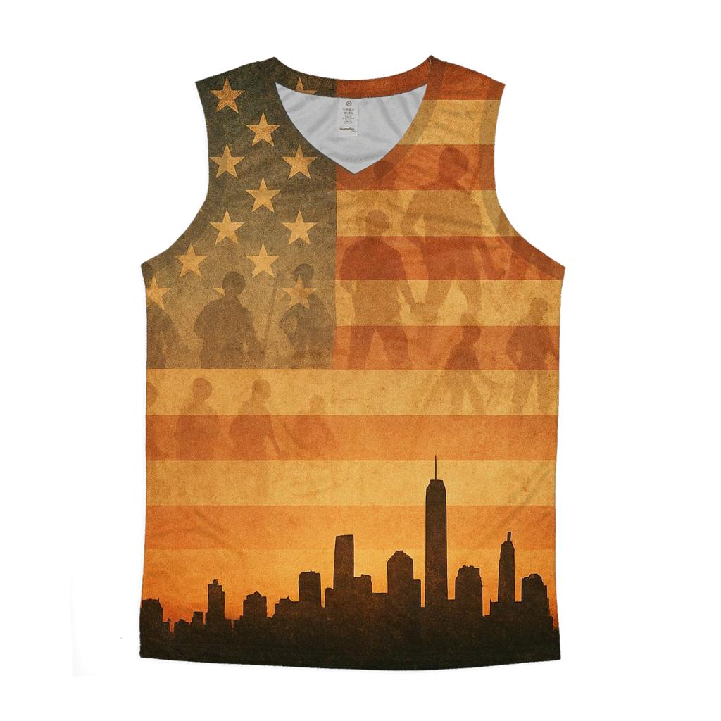 Silent Sentinel Skyline trendy fitted tank tops